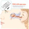 Anneome Stainless Steel Earwax Removal Tool Set with 360° Spiral and Non-Slip Grip view 2