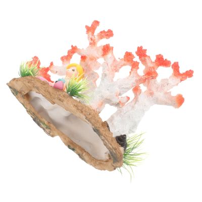 BCOATH Mermaid Coral Statue Aquarium Decoration