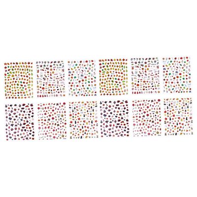 FRCOLOR 12 Sheets Thanksgiving Nail Stickers, Fall Holiday Nail Decals and Nail Art Decorations
