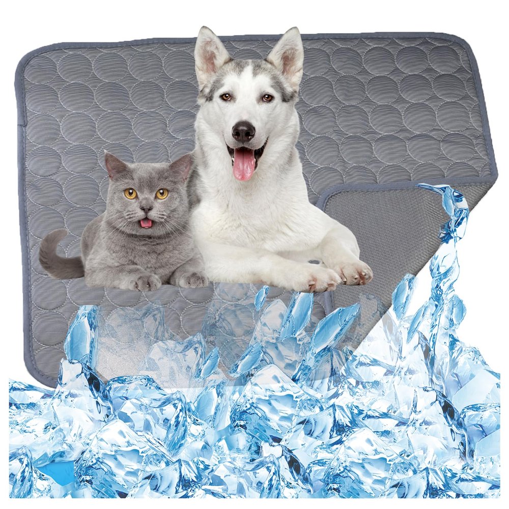 OREZAUQS Cooling Dog Mat (XS, Gray)