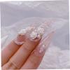 White Resin Camellia Nail Art Charms, 1 Box view 3