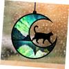 Acrylic Cat Moon Hanging Ornaments, 2-Piece Set for Garden and Window Decor view 2