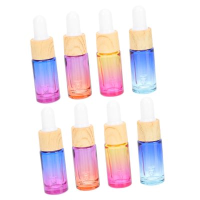WOONEKY 8-Pack 5 mL Glass Dropper Bottles for Travel