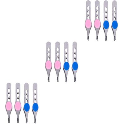 HAPINARY 3-Sets Eyebrow Beauty Tool Set, Precision Tweezers, 4 Pieces per Set