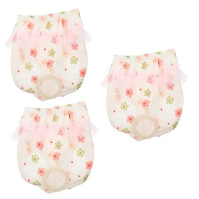 HANABASS 3-Pack Reusable Washable Dog Diapers for Female Dogs, XS
