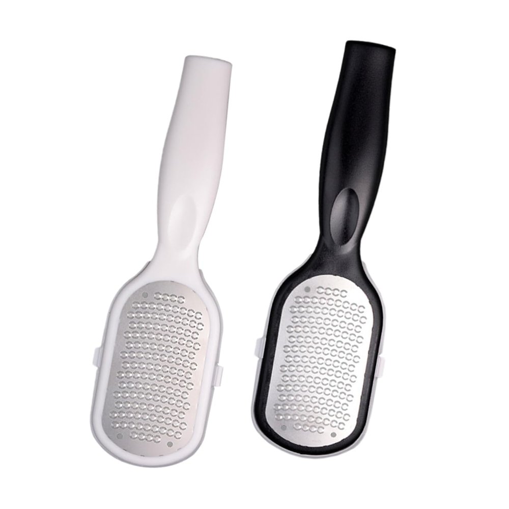 Practical Foot Files, 2-Piece Set, ABS and Stainless Steel