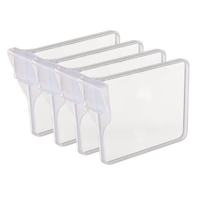 Jiawu Telescopic Refrigerator Dividers, 4-Pack, Easy to Clean, Custom Organization, Non-Slip Divider Clips for Storage (L)