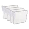 Jiawu Telescopic Refrigerator Dividers, 4-Pack, Easy to Clean, Custom Organization, Non-Slip Divider Clips for Storage (L) view 2