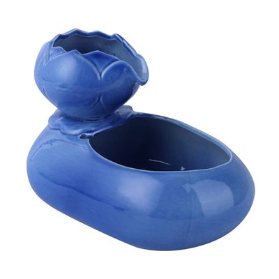 Milisten Ceramic Lotus-Shaped Cat Water Fountain