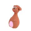 Parliky 3-Piece Latex Squeaky Cartoon Dog Toy Set, Brown view 2