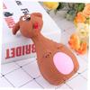 Parliky 3-Piece Latex Squeaky Cartoon Dog Toy Set, Brown view 4