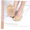 ORFOFE Invisible Five-Toe Cotton No-Show Socks, 2 Pairs, Black view 2
