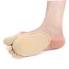 ORFOFE Invisible Five-Toe Cotton No-Show Socks, 2 Pairs, Black view 3