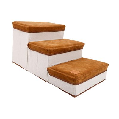 HAPINARY Foldable Dog Ladder with Platform for Beds and Sofas