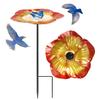 Freestanding Bird Bath with Stand, Frost-Resistant, Gold view 1