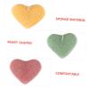 HAPINARY 3-Piece Set of Heart-Shaped Facial Cleansing Sponges, Deep Cleansing for Removing Dry Skin, Natural Reusable Facial Wash Pads, 5 Pieces × 3 view 3