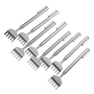 BCOATH Extendable Stainless Steel Back Scratcher, 8-Piece Set with Handle Extension