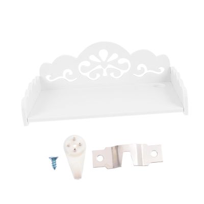 CORHAD Wall-Mounted Storage Shelf, Large White Plastic, for Decor