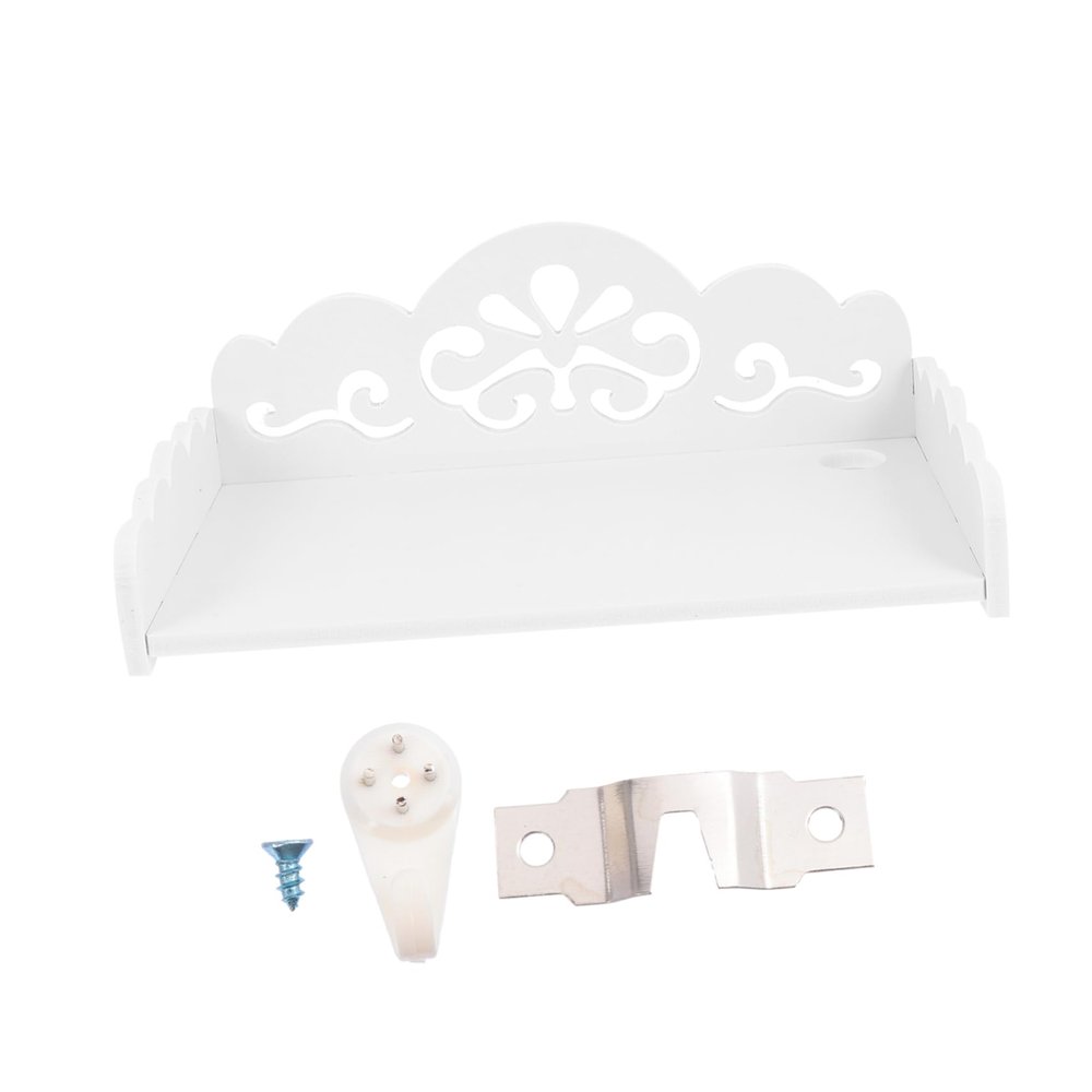 CORHAD Wall-Mounted Storage Shelf, Large White Plastic, for Decor
