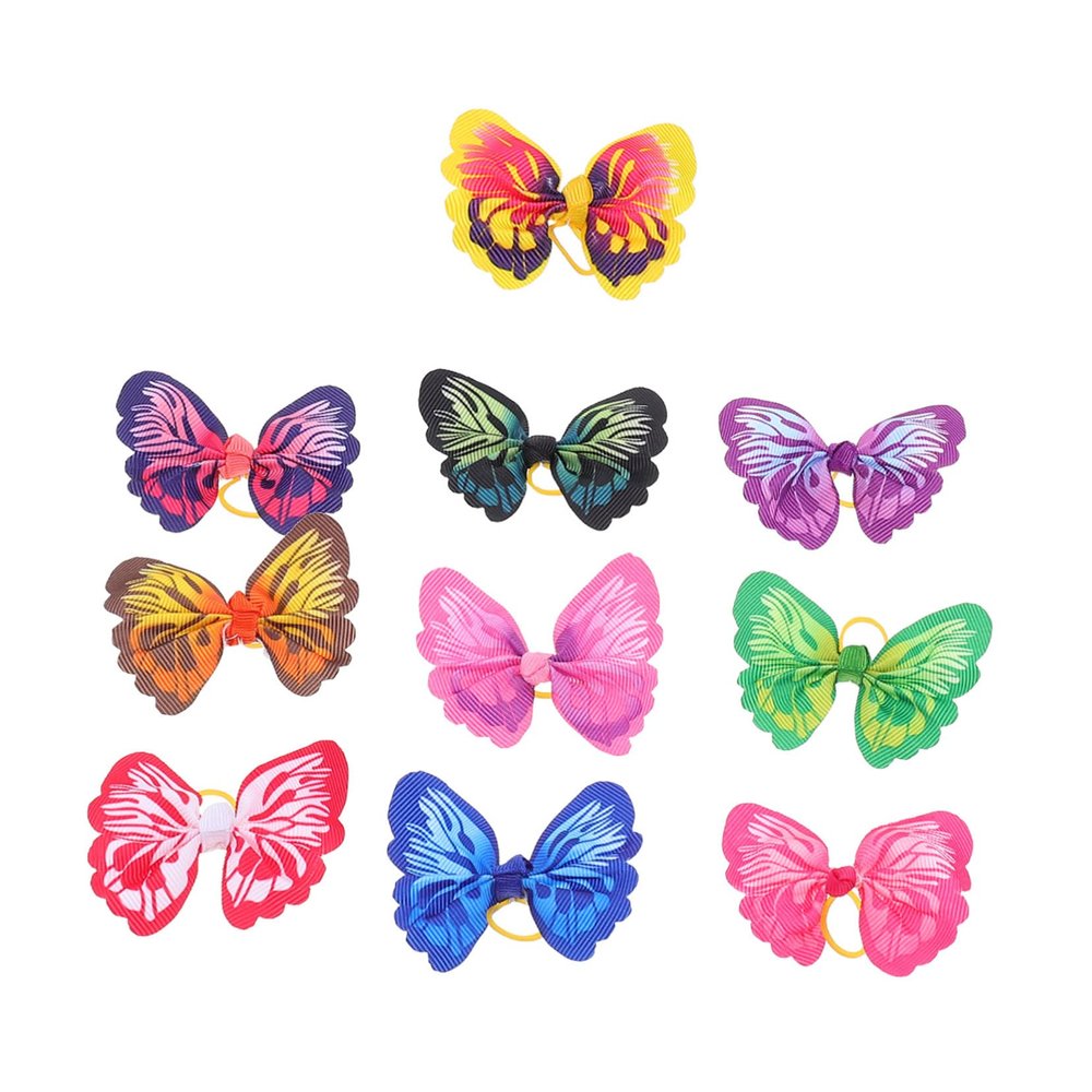 HANABASS 30 Pack Colorful Dog Hair Bows with Elastic Bands
