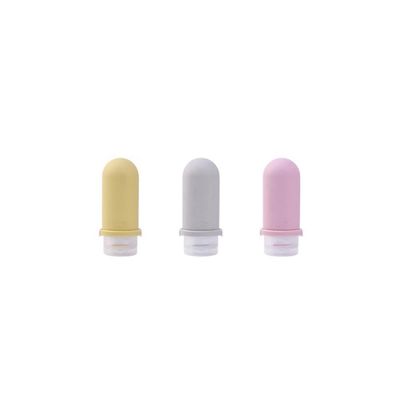Goorvoucs Portable Silicone Travel Containers, Empty Refillable Containers for Liquids, Lotions, Shampoos, and Creams (60 mL D)