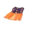 HANABASS 4-Piece Halloween Orange Mesh Dress Outfit for Cats and Dogs view 1