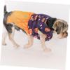HANABASS 4-Piece Halloween Orange Mesh Dress Outfit for Cats and Dogs view 2