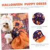 HANABASS 4-Piece Halloween Orange Mesh Dress Outfit for Cats and Dogs view 4
