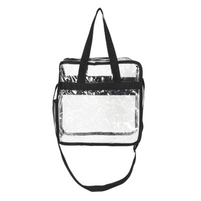 SAFIGLE Transparent PVC Cosmetic Bag with Shoulder Strap and Handles