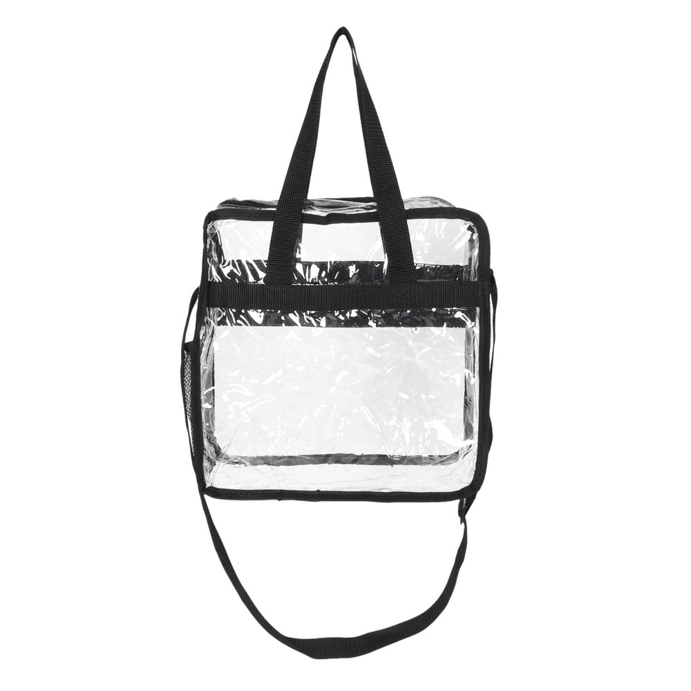 SAFIGLE Transparent PVC Cosmetic Bag with Shoulder Strap and Handles
