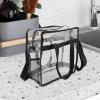 SAFIGLE Transparent PVC Cosmetic Bag with Shoulder Strap and Handles view 2