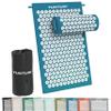 Tunturi Acupressure Mat with Pillow, 68 x 42 x 2 cm, Petrol Blue view 1