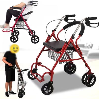 HAILMGAY Lightweight Folding Steel Rollator for Seniors and Adults