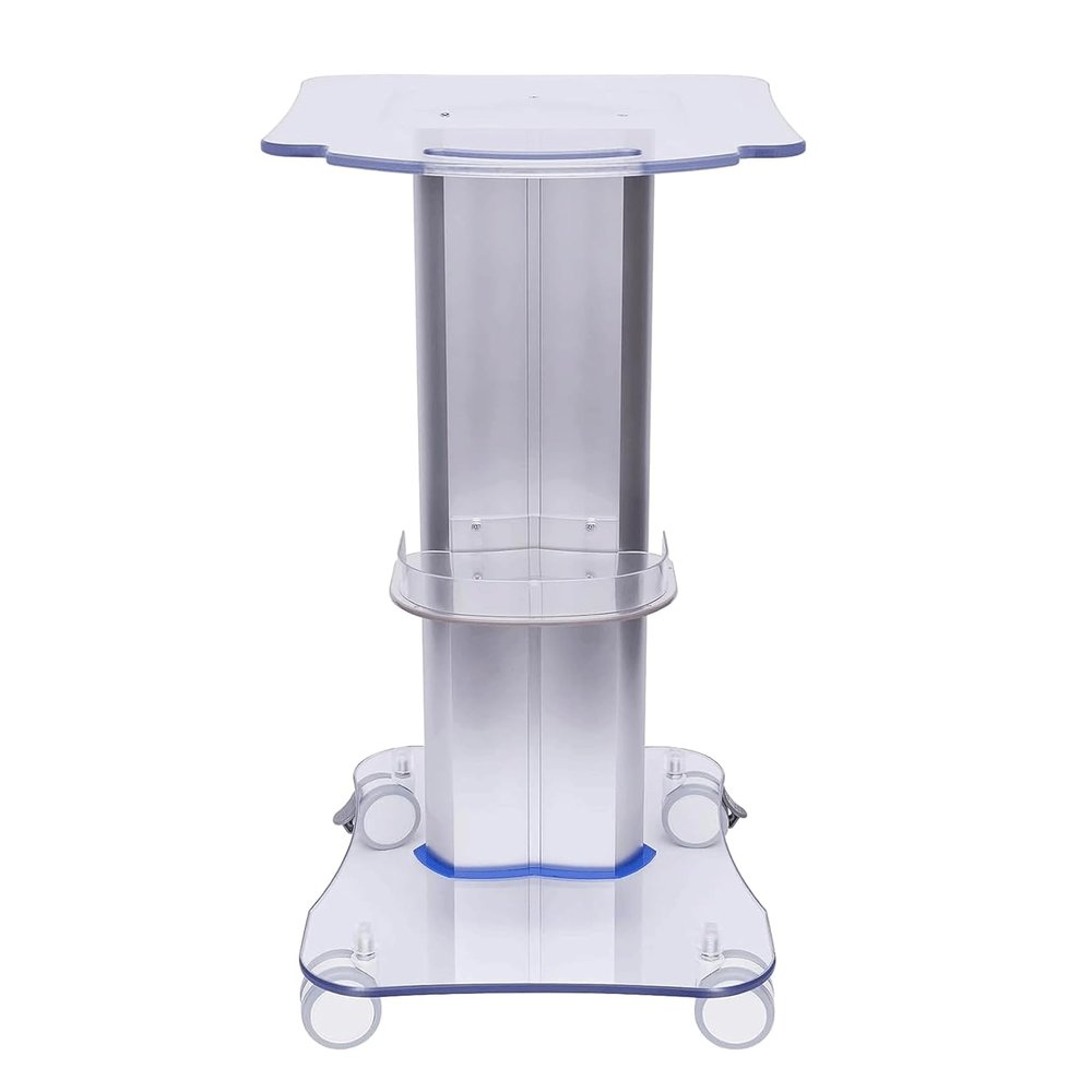UYHBCNQD Acrylic Salon Trolley with Wheels, Transparent Space-Saving Cart