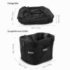 CiCixixi Front Bike Dog Basket with Reflective Strips, Foldable and Breathable, for Small Dogs, Black view 2