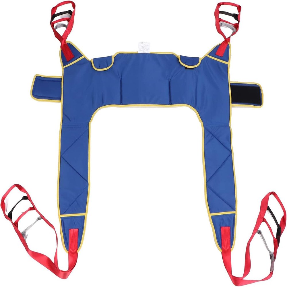 Universal Full-Body Patient Lift Sling, Padded Split Leg Straps with Commode Opening, 230 kg/507.1 lbs (Medium)
