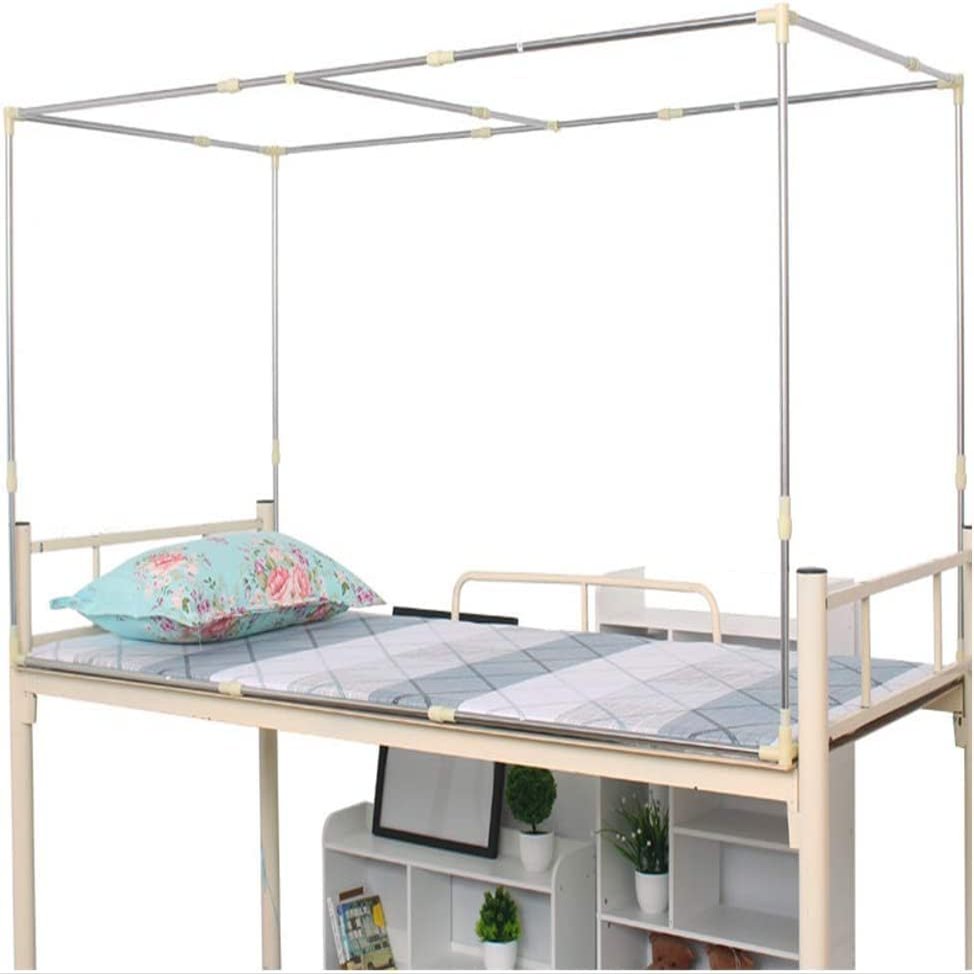 Retractable Stainless Steel Canopy Bed Frame with Telescopic Design for Dormitory Use