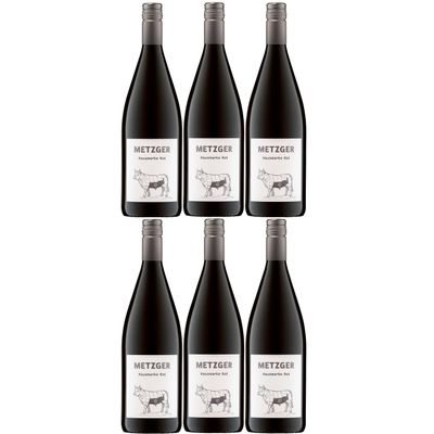 Uli Metzger Winery House Red Wine, Off-Dry, Germany, with FeinWert eBook (6 x 1 L)