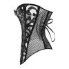 GMDNS Women's Sexy Mesh Bustier Corset Top, Black, XXL view 2