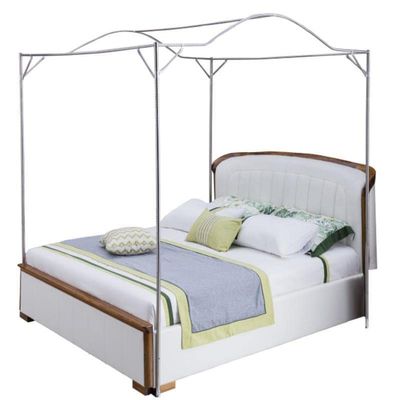 Stainless Steel Bed Canopy, Mosquito Net with T-Shaped Stainless Steel Connector, for Twin/Full/Queen/King/California King Beds, 25 mm, C, 1.35 m (4.5 ft)