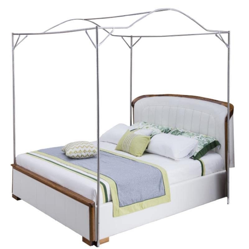 Stainless Steel Bed Canopy, Mosquito Net with T-Shaped Stainless Steel Connector, for Twin/Full/Queen/King/California King Beds, 25 mm, C, 1.35 m (4.5 ft)