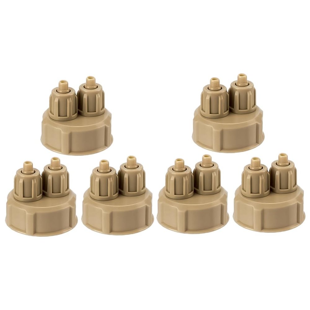 BESPORTBLE 6-Piece Bottle Cap Set for Aquarium CO2 Reactors