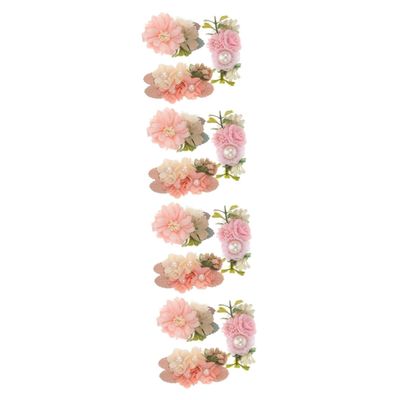 ibasenice 12-Piece Flower Hair Clips for Girls with Faux Pearls