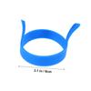 6-Piece Round Silicone Fried Egg Molds with Handles, Blue view 2