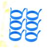 6-Piece Round Silicone Fried Egg Molds with Handles, Blue view 4