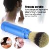 HAOHIZE Men's Travel Shaving Brush, Blue Aluminum Handle, 15.5 cm view 3