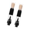 HONMEET Black Powder Brush, Portable Retractable Refillable Makeup Brush, 2-Piece Set for Loose Powder and Beginners on the Go view 1