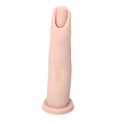 WOONEKY Silicone Practice Finger for Nail Art, Artificial Finger, Beige, Realistic Shape