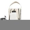 Refillable Cotton Wipe Dispenser Bag with Bow and Stripes view 1