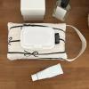 Refillable Cotton Wipe Dispenser Bag with Bow and Stripes view 2
